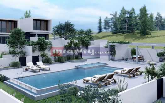 LUXURY 2+ B/R TOWNHOUSES IN AG TYCHONAS WITH SEA VIEW + VAT